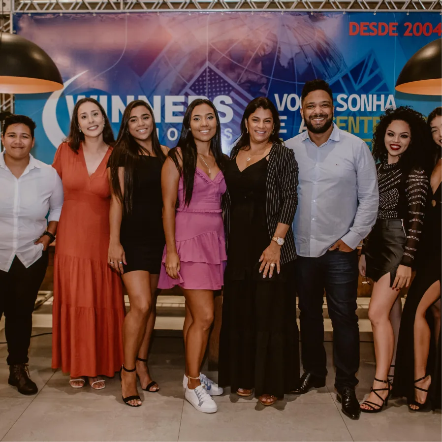 Alunos da Winners Idiomas em evento de formatura